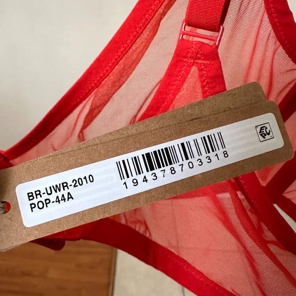 SKIMS ULTRA FINE‎ MESH UNDERWIRE SCOOP BRA Poppy size 44A Color SOLD OUT - Picture 7 of 9